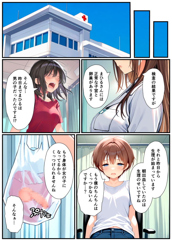 图片[5]-[悪魔ほろほろ] [AI生成]子宮誕生〜女の子になった体でセックスに溺れる学校生活〜-本地漫画站