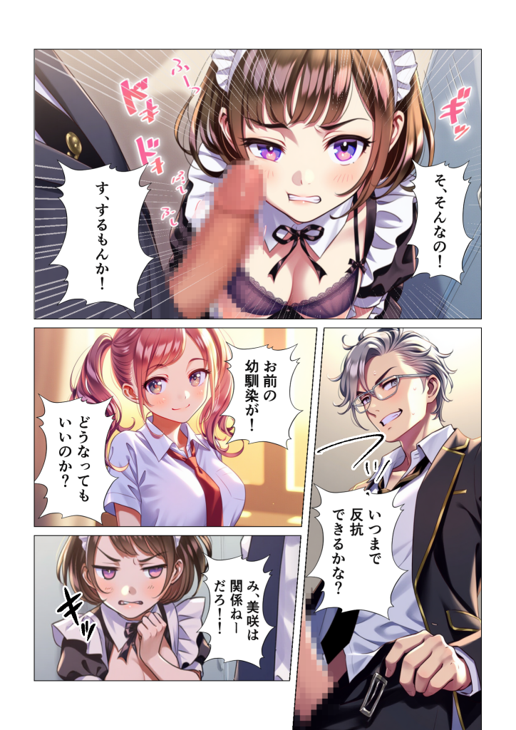 图片[14]-[シコリの森] [AI生成]学園祭でメイド女装のはずが…俺だけ性転換してメス堕ちEND-本地漫画站