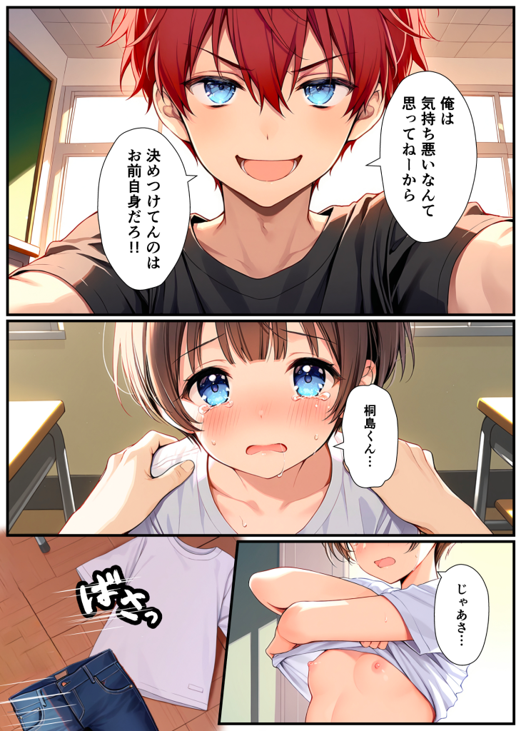 图片[23]-[悪魔ほろほろ] [AI生成]子宮誕生〜女の子になった体でセックスに溺れる学校生活〜-本地漫画站