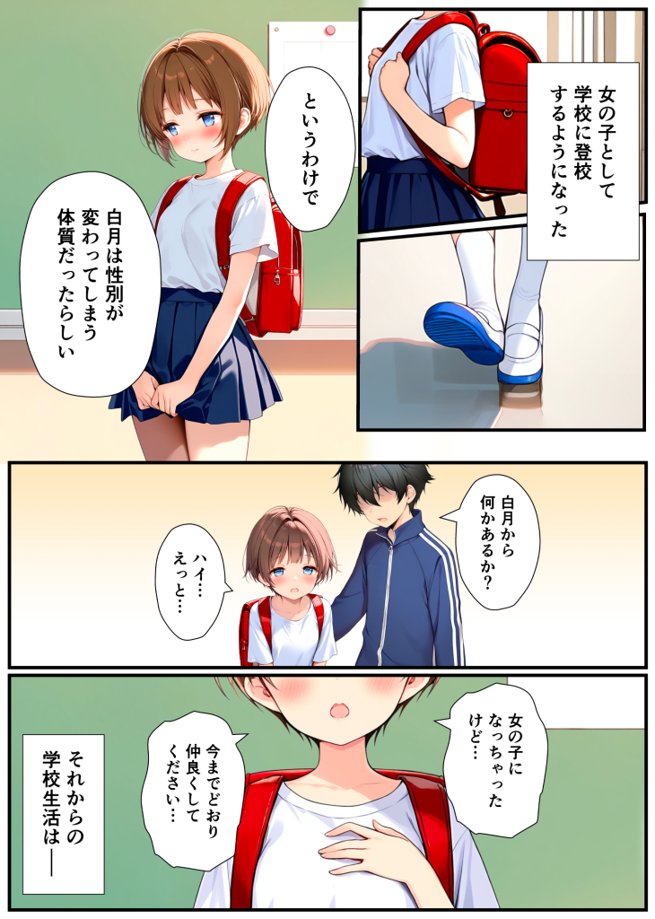 图片[51]-[悪魔ほろほろ] [AI生成]子宮誕生〜女の子になった体でセックスに溺れる学校生活〜-本地漫画站