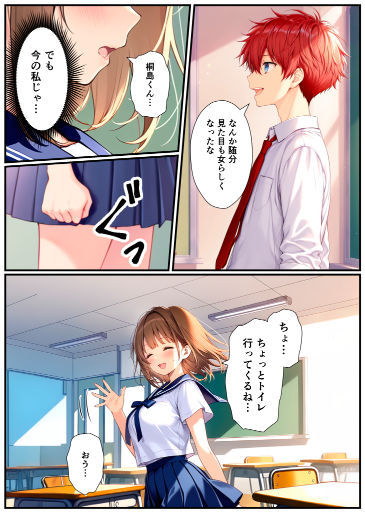 图片[71]-[悪魔ほろほろ] [AI生成]子宮誕生〜女の子になった体でセックスに溺れる学校生活〜-本地漫画站