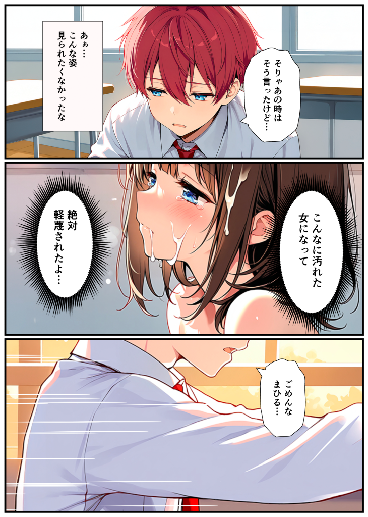 图片[81]-[悪魔ほろほろ] [AI生成]子宮誕生〜女の子になった体でセックスに溺れる学校生活〜-本地漫画站